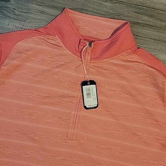 Johnnie-O Golf Apex Performance Quarter-Zip Mens Small Taffy Pullover NEW $128 - Picture 1 of 10